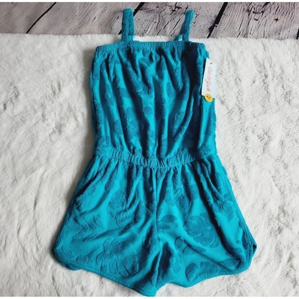 Cat & Jack Girls' Loop Terry Romper (medium) 3KIDV-AU - Picture 2 of 4